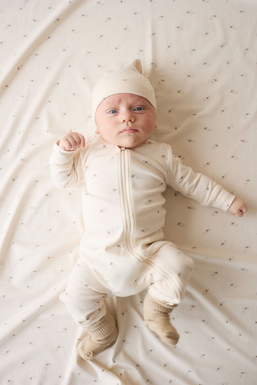 Organic Cotton Reese Zip Onepiece - Bumblebees Childrens Onepiece from Jamie Kay Australia