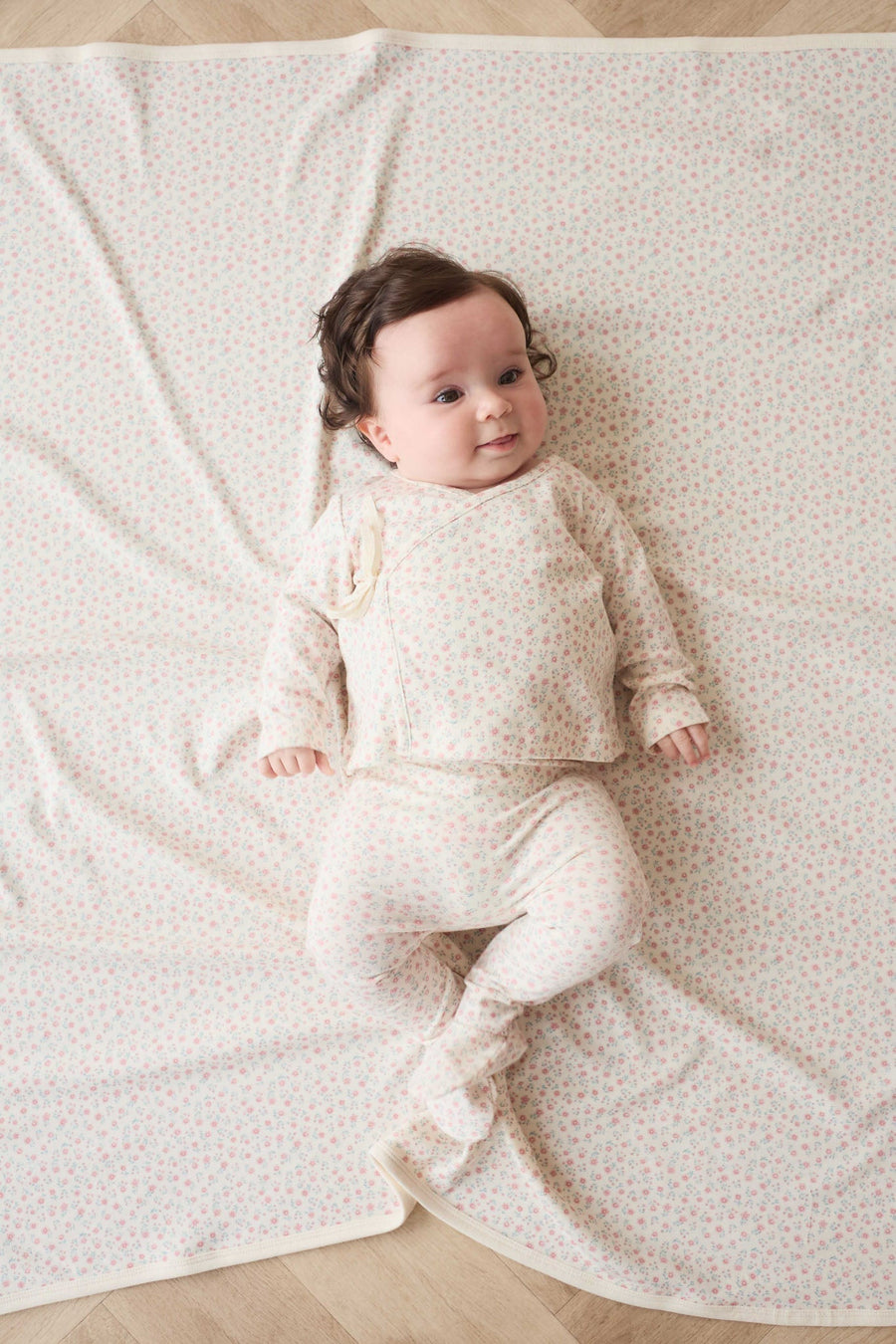 Organic Cotton Everyday Legging - Posy Garden Pink Childrens Legging from Jamie Kay Australia