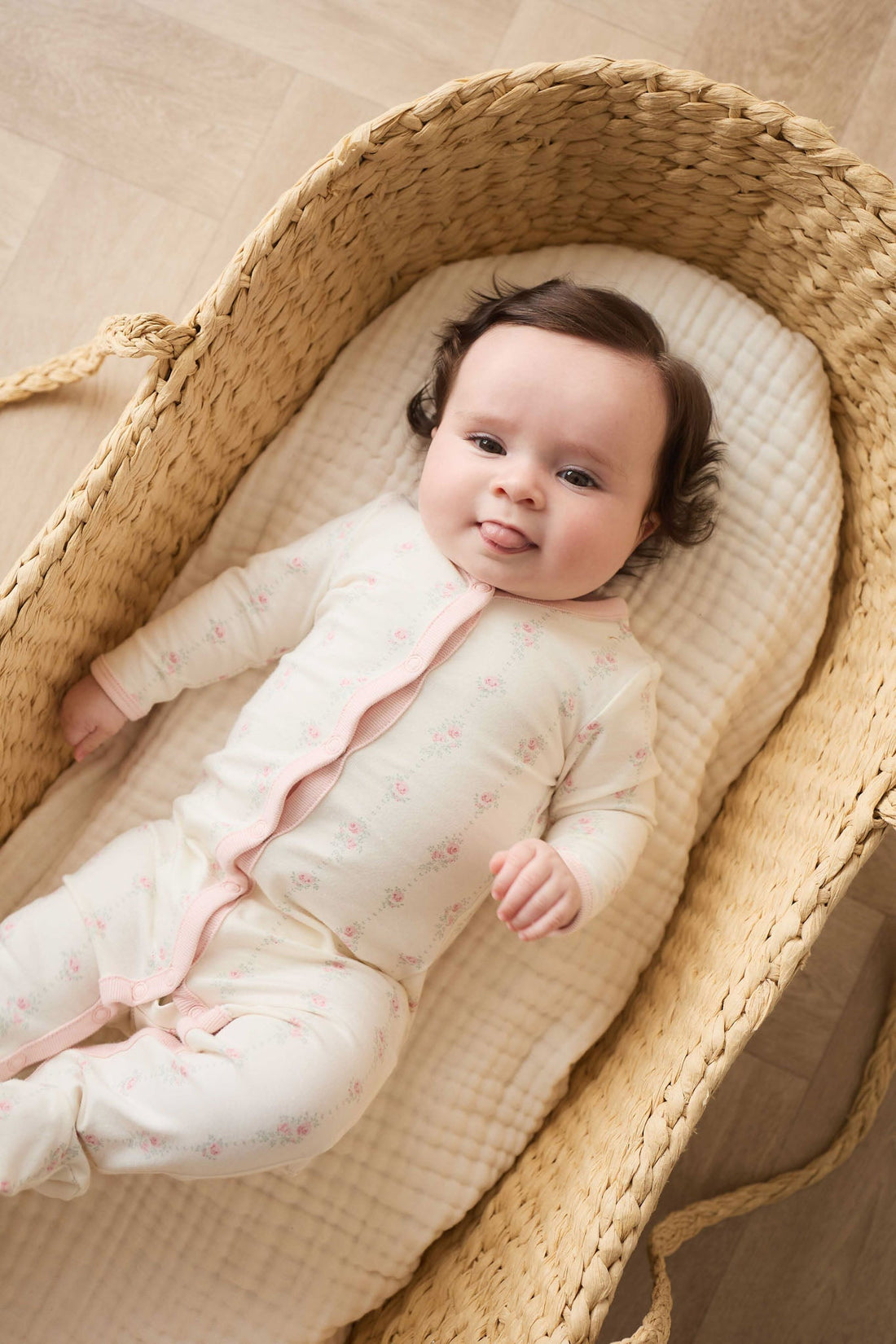 Organic Cotton Amory Onepiece - Rose Trail Childrens Pyjama from Jamie Kay Australia