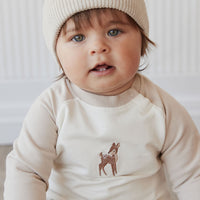 Organic Cotton Tao Sweatshirt Onepiece - Fable Deer Cloud Childrens Onepiece from Jamie Kay Australia