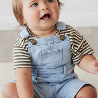 Chase Twill Short Overall - Washed Denim Childrens Overall from Jamie Kay Australia