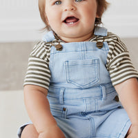 Chase Twill Short Overall - Washed Denim Childrens Overall from Jamie Kay Australia