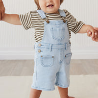 Chase Twill Short Overall - Washed Denim Childrens Overall from Jamie Kay Australia