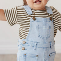 Chase Twill Short Overall - Washed Denim Childrens Overall from Jamie Kay Australia