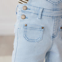 Chase Twill Short Overall - Washed Denim Childrens Overall from Jamie Kay Australia