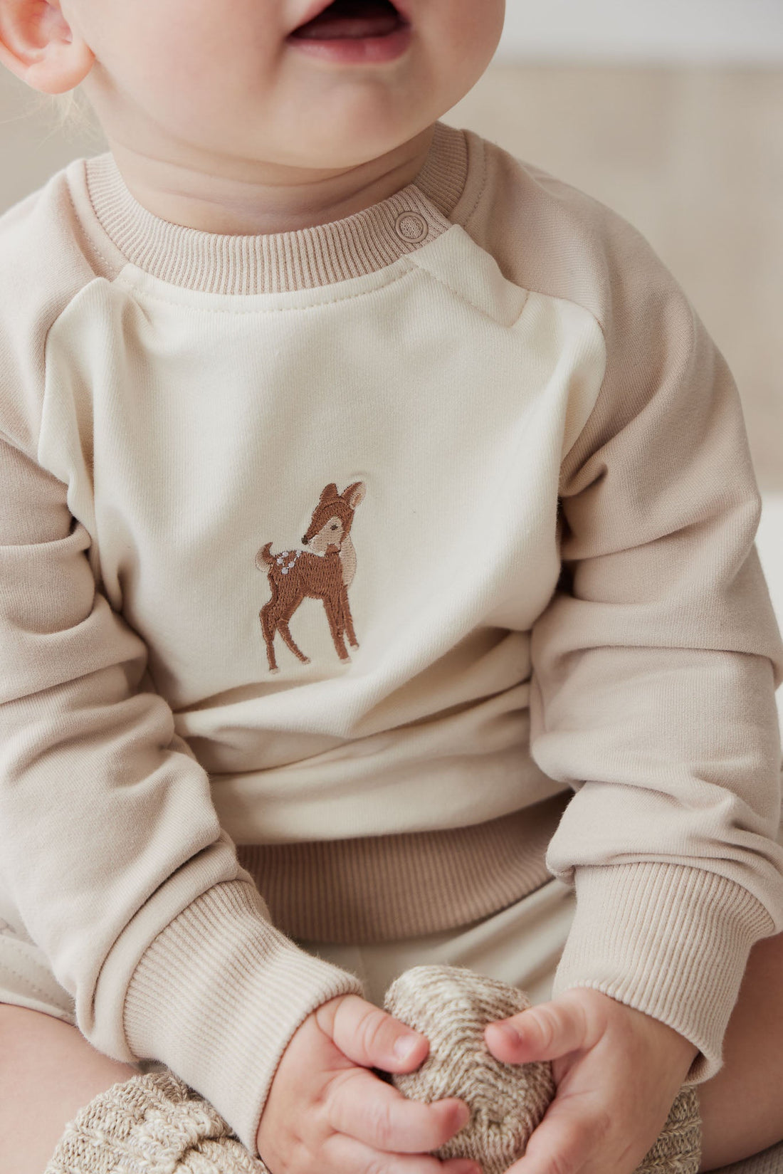 Organic Cotton Tao Sweatshirt - Fable Deer Cloud Childrens Top from Jamie Kay Australia