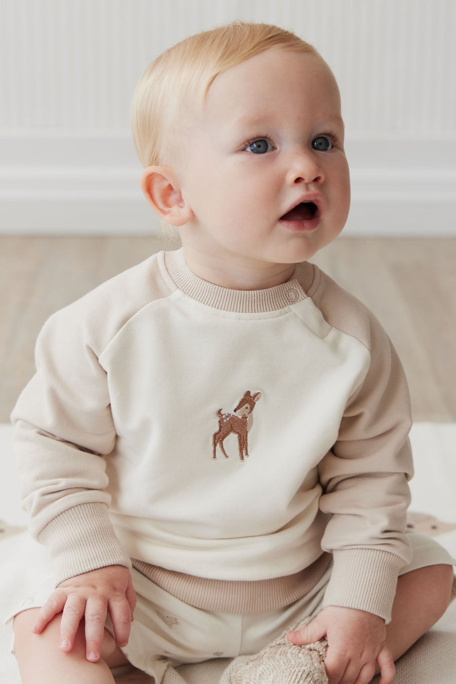 Organic Cotton Tao Sweatshirt - Fable Deer Cloud Childrens Top from Jamie Kay Australia