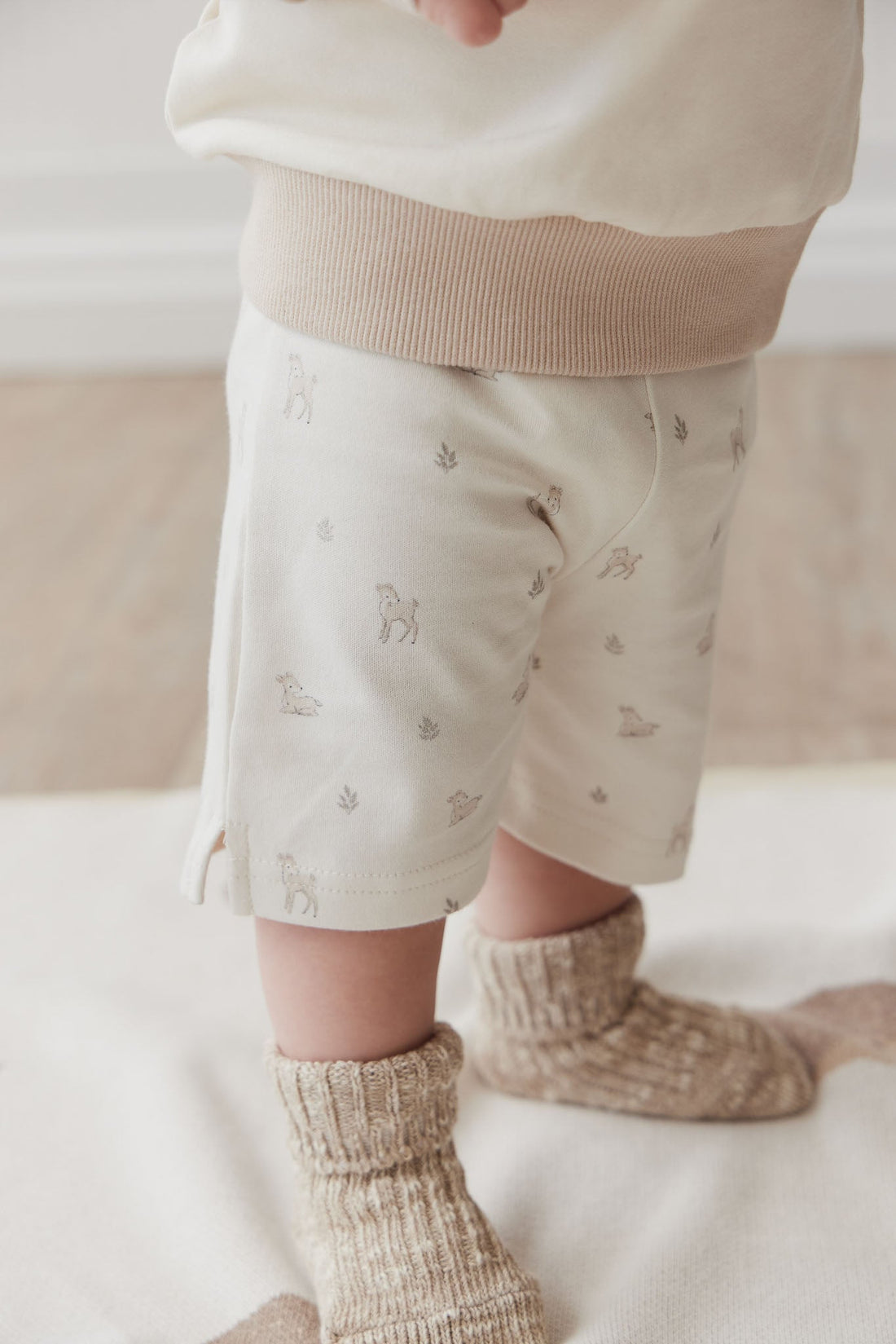 Pima Cotton Marley Short - Fable Deer Cloud Childrens Short from Jamie Kay Australia