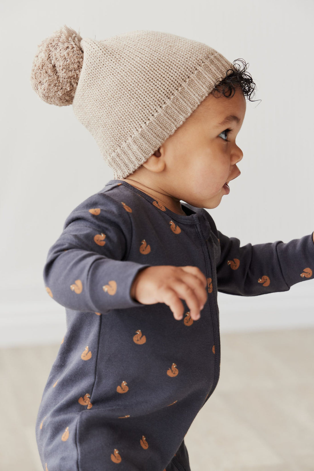 Organic Cotton Reese Zip Onepiece - Fox Cubs Constellation Childrens Onepiece from Jamie Kay Australia