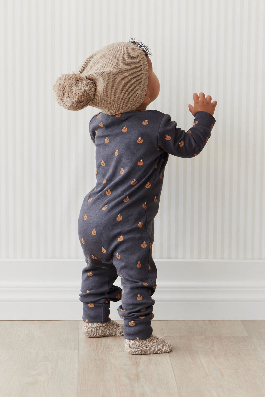 Organic Cotton Reese Zip Onepiece - Fox Cubs Constellation Childrens Onepiece from Jamie Kay Australia