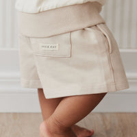 Organic Cotton Jalen Short - Soft Sand Childrens Short from Jamie Kay Australia