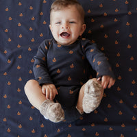 Organic Cotton Fernley Bodysuit - Fox Cubs Constellation Childrens Bodysuit from Jamie Kay Australia