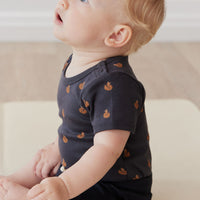 Organic Cotton Hudson Short Sleeve Bodysuit - Fox Cubs Constellation Childrens Bodysuit from Jamie Kay Australia