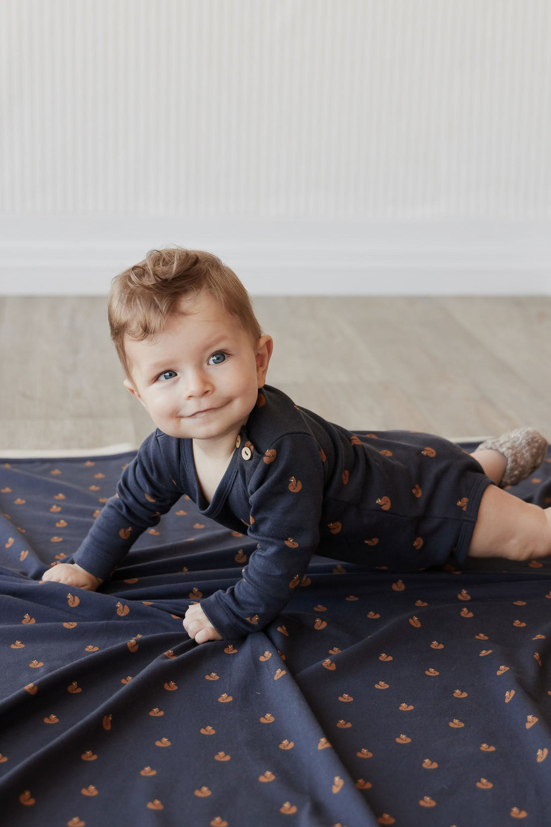 Organic Cotton Fernley Bodysuit - Fox Cubs Constellation Childrens Bodysuit from Jamie Kay Australia