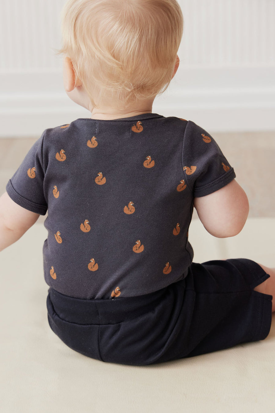 Organic Cotton Hudson Short Sleeve Bodysuit - Fox Cubs Constellation Childrens Bodysuit from Jamie Kay Australia