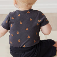 Organic Cotton Hudson Short Sleeve Bodysuit - Fox Cubs Constellation Childrens Bodysuit from Jamie Kay Australia