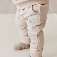 Organic Cotton Morgan Track Pant - Henry Hedgehog Birch Childrens Pant from Jamie Kay Australia