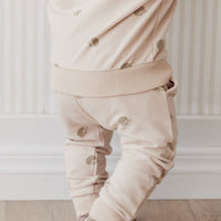 Organic Cotton Morgan Track Pant - Henry Hedgehog Birch Childrens Pant from Jamie Kay Australia