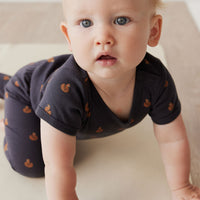 Organic Cotton Hudson Short Sleeve Bodysuit - Fox Cubs Constellation Childrens Bodysuit from Jamie Kay Australia