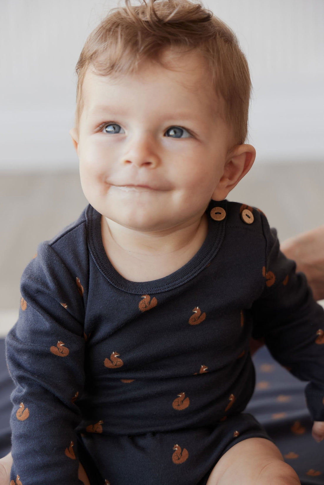 Organic Cotton Fernley Bodysuit - Fox Cubs Constellation Childrens Bodysuit from Jamie Kay Australia