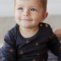 Organic Cotton Fernley Bodysuit - Fox Cubs Constellation Childrens Bodysuit from Jamie Kay Australia