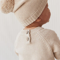 Theo Onepiece - Oatmeal Marle Hedgehog Childrens Onepiece from Jamie Kay Australia