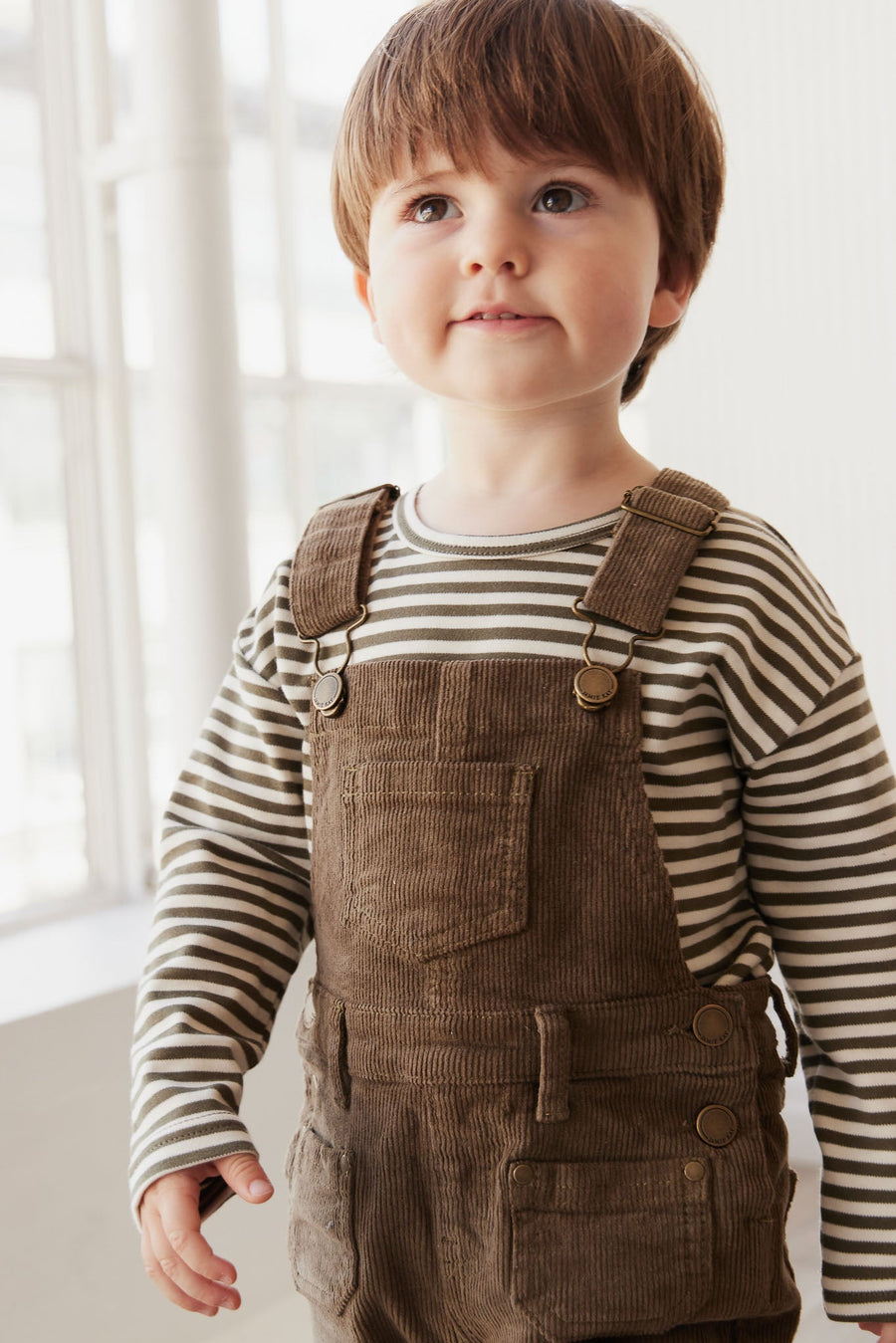 Arlo Cord Overall - Deep Olive Childrens Overall from Jamie Kay Australia