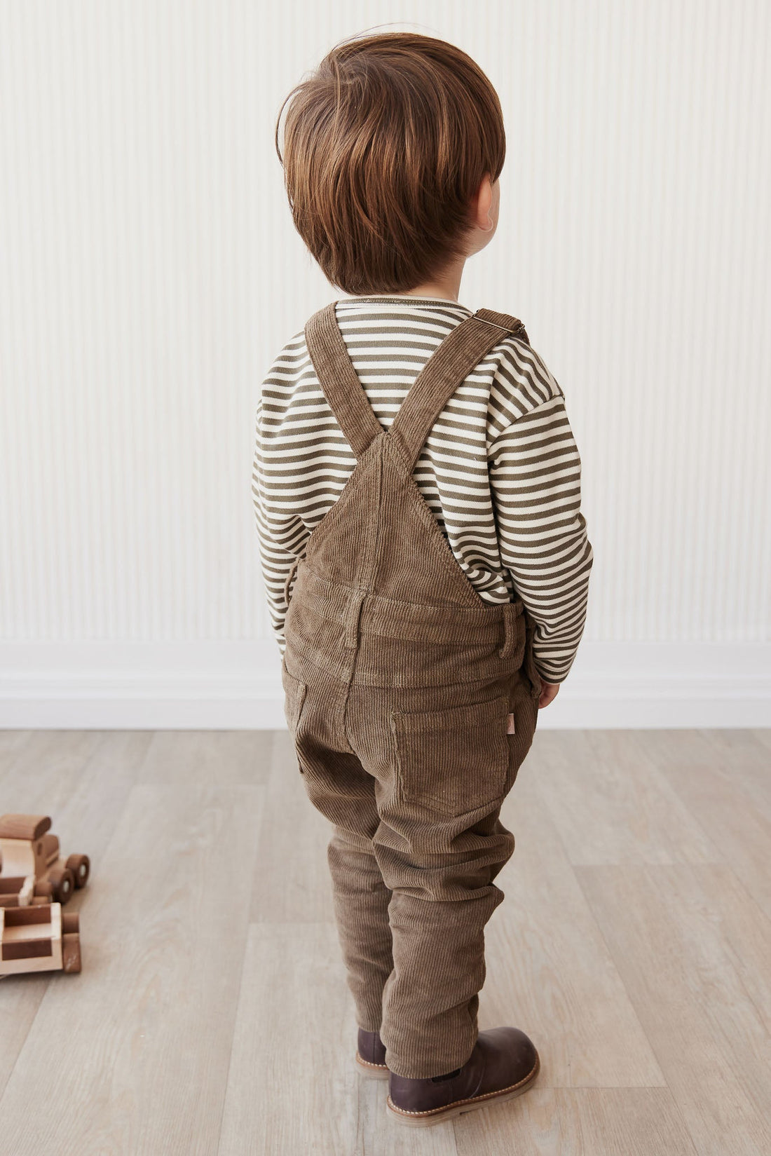 Arlo Cord Overall - Deep Olive Childrens Overall from Jamie Kay Australia