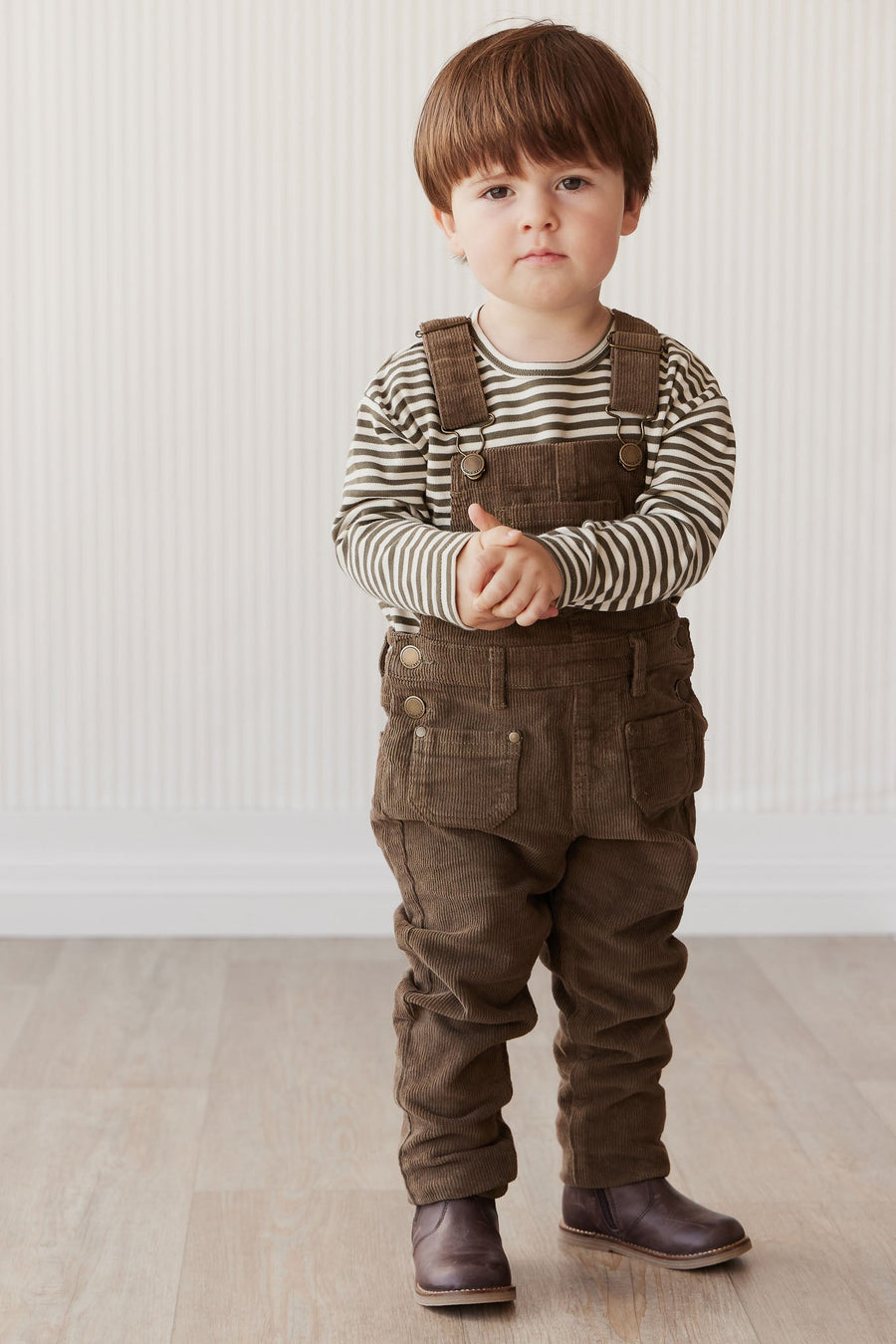 Arlo Cord Overall - Deep Olive Childrens Overall from Jamie Kay Australia