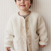 Rylan Sherpa Jacket - Natural Childrens Jacket from Jamie Kay Australia