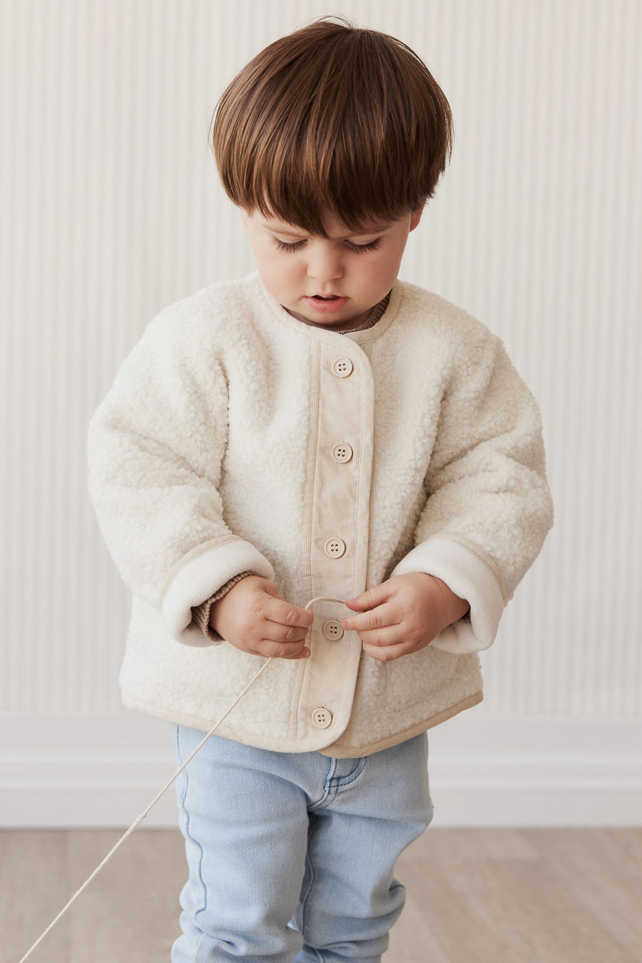 Rylan Sherpa Jacket - Natural Childrens Jacket from Jamie Kay Australia