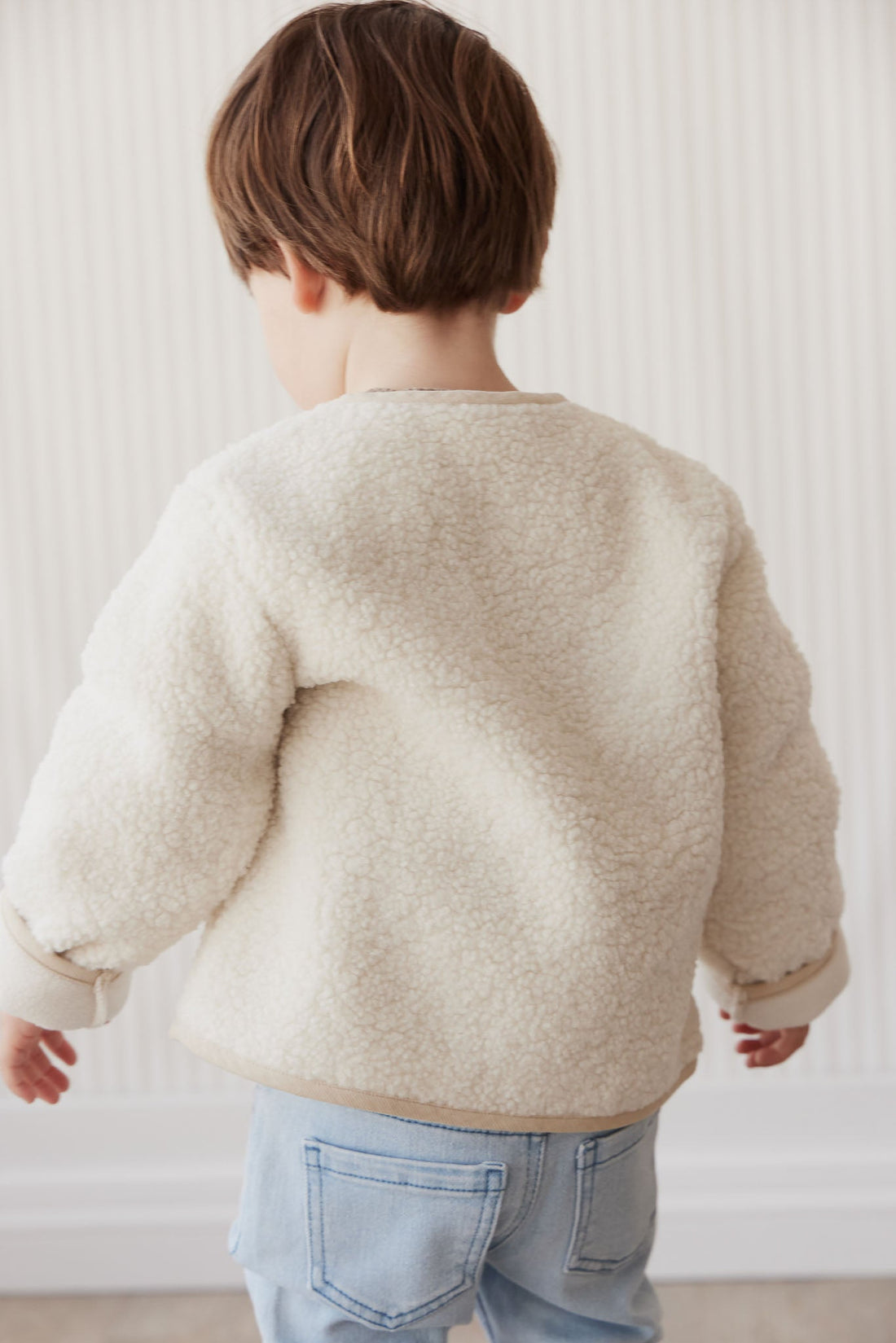 Rylan Sherpa Jacket - Natural Childrens Jacket from Jamie Kay Australia