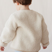 Rylan Sherpa Jacket - Natural Childrens Jacket from Jamie Kay Australia