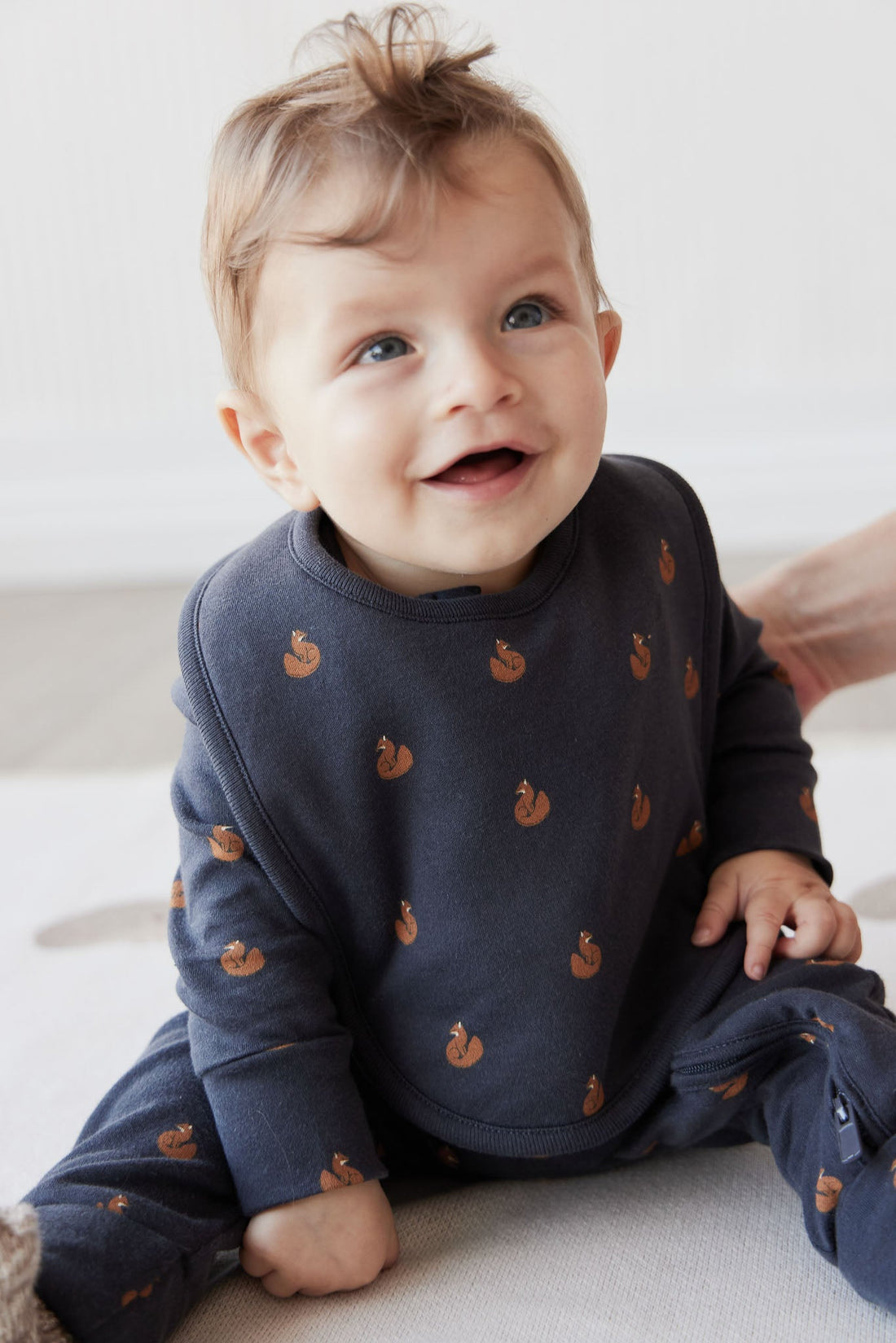 Organic Cotton Bib - Fox Cubs Constellation Childrens Bib from Jamie Kay Australia