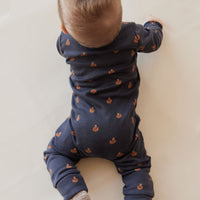 Organic Cotton Reese Zip Onepiece - Fox Cubs Constellation Childrens Onepiece from Jamie Kay Australia