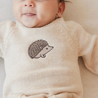 Theo Onepiece - Oatmeal Marle Hedgehog Childrens Onepiece from Jamie Kay Australia