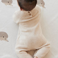 Theo Onepiece - Oatmeal Marle Hedgehog Childrens Onepiece from Jamie Kay Australia