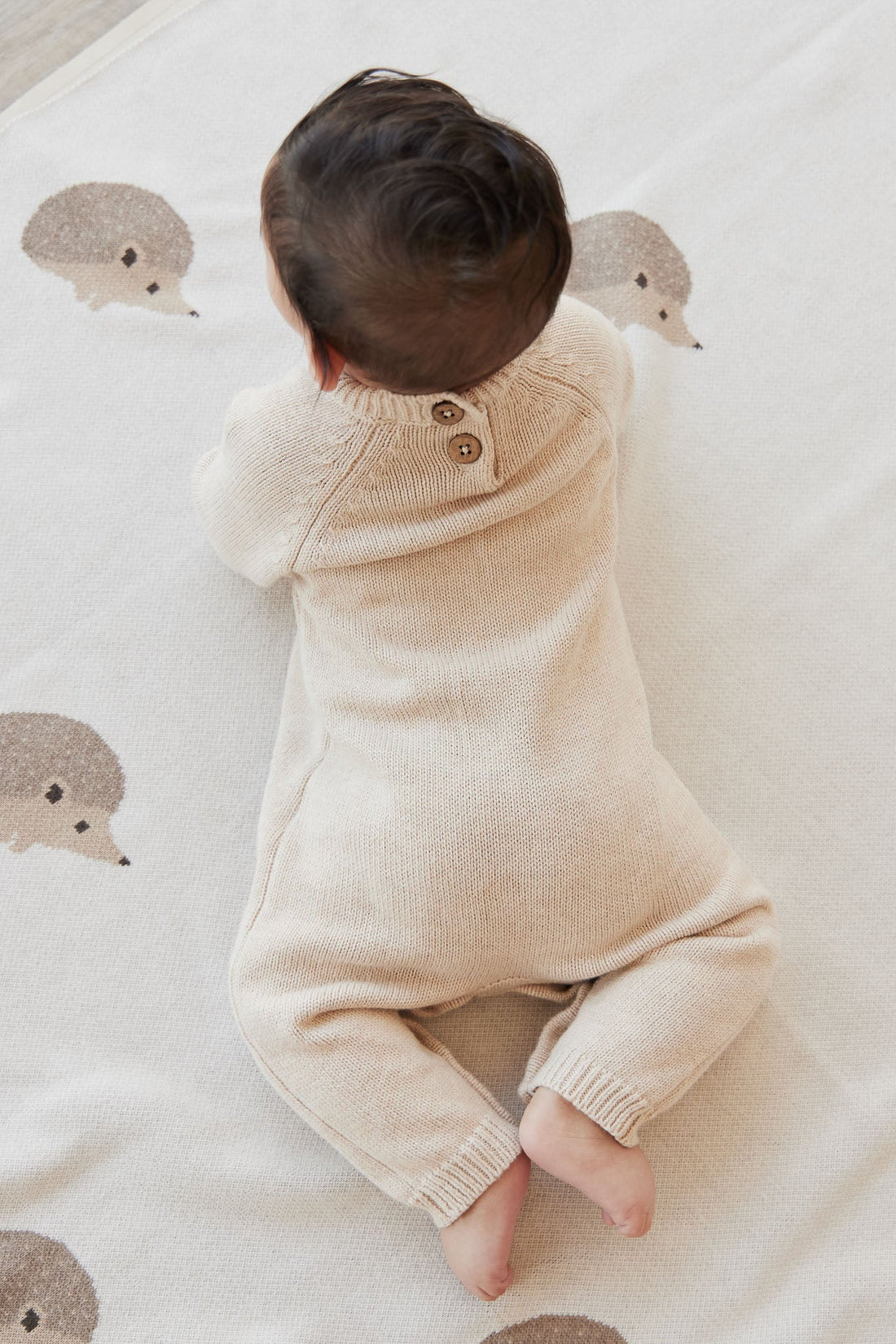 Theo Onepiece - Oatmeal Marle Hedgehog Childrens Onepiece from Jamie Kay Australia