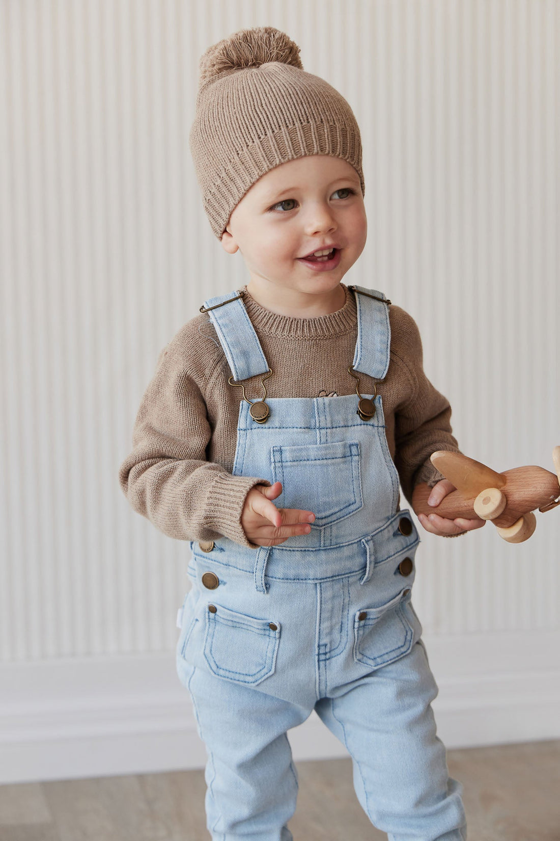 Arlo Twill Overall - Washed Denim Childrens Overall from Jamie Kay Australia