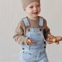 Arlo Twill Overall - Washed Denim Childrens Overall from Jamie Kay Australia