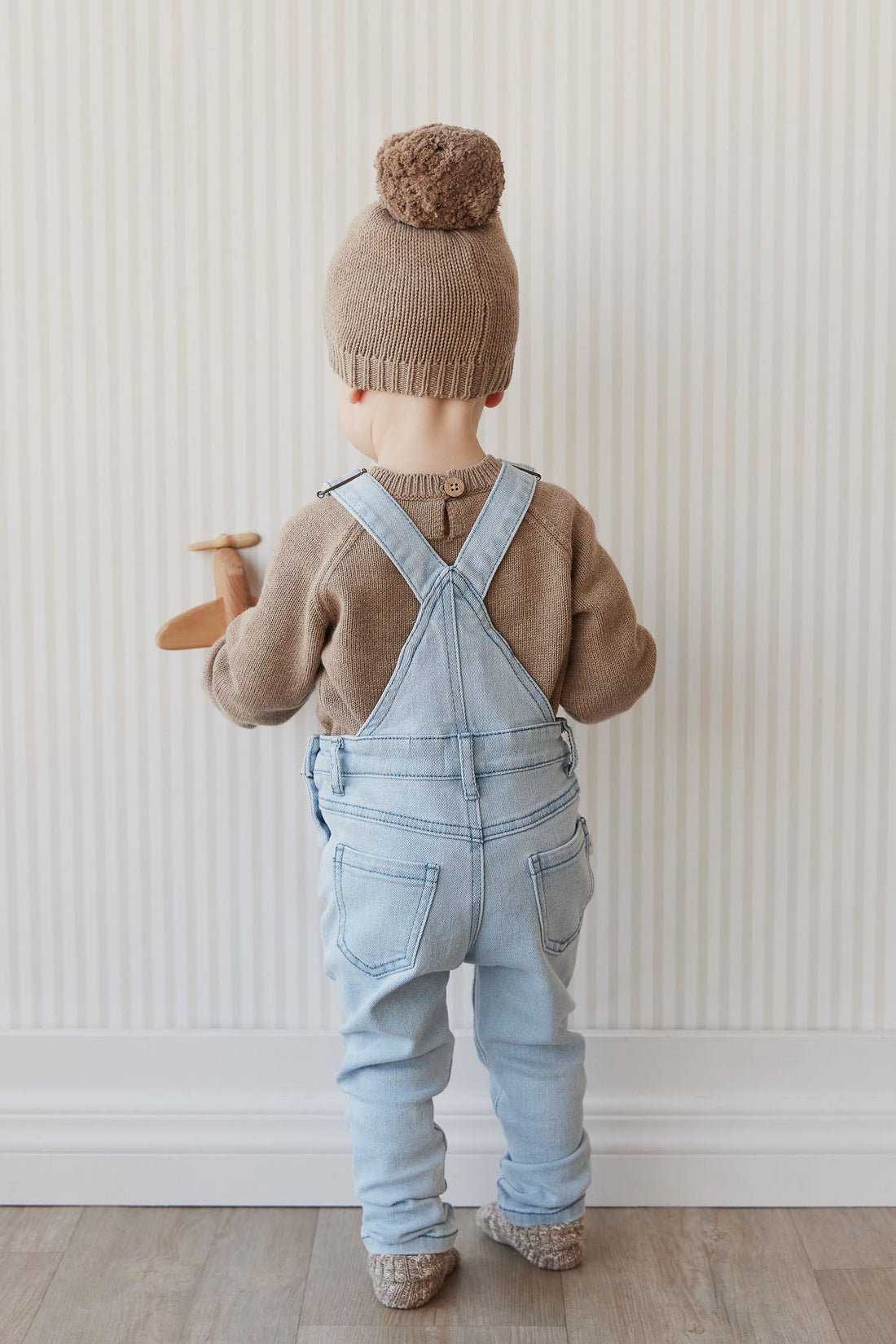 Arlo Twill Overall - Washed Denim Childrens Overall from Jamie Kay Australia