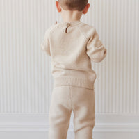 Ethan Pant - Oatmeal Marle Childrens Pant from Jamie Kay Australia