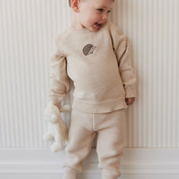 Ethan Pant - Oatmeal Marle Childrens Pant from Jamie Kay Australia