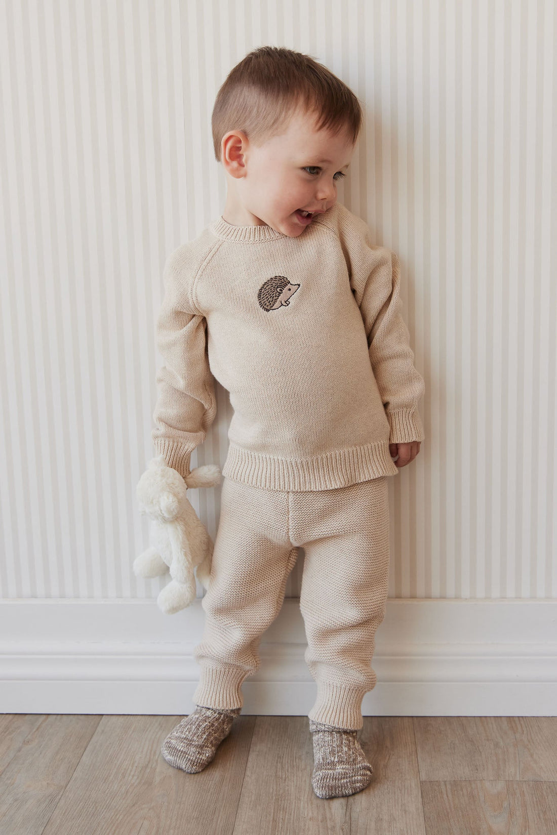 Ethan Pant - Oatmeal Marle Childrens Pant from Jamie Kay Australia