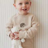 Ethan Jumper - Oatmeal Marle Hedgehog Childrens Jumper from Jamie Kay Australia