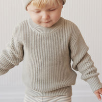 Organic Cotton Modal Everyday Legging - Narrow Stripe Willow/Soft Clay Childrens Legging from Jamie Kay Australia