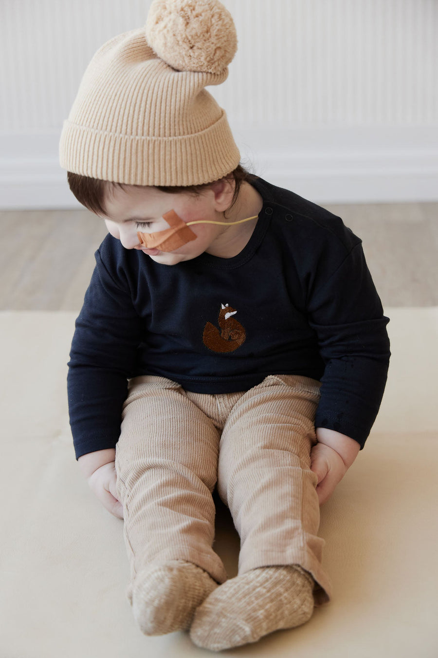 Pima Cotton Arnold Long Sleeve Top - Constellation Fox Childrens Top from Jamie Kay Australia