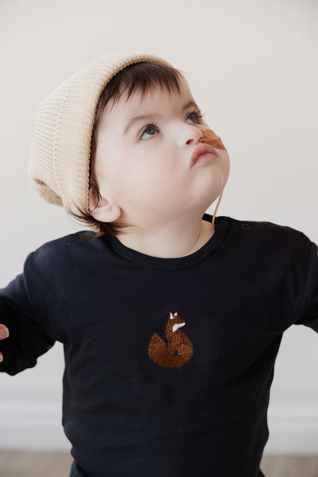 Pima Cotton Arnold Long Sleeve Top - Constellation Fox Childrens Top from Jamie Kay Australia