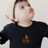 Pima Cotton Arnold Long Sleeve Top - Constellation Fox Childrens Top from Jamie Kay Australia