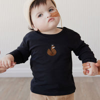 Pima Cotton Arnold Long Sleeve Top - Constellation Fox Childrens Top from Jamie Kay Australia